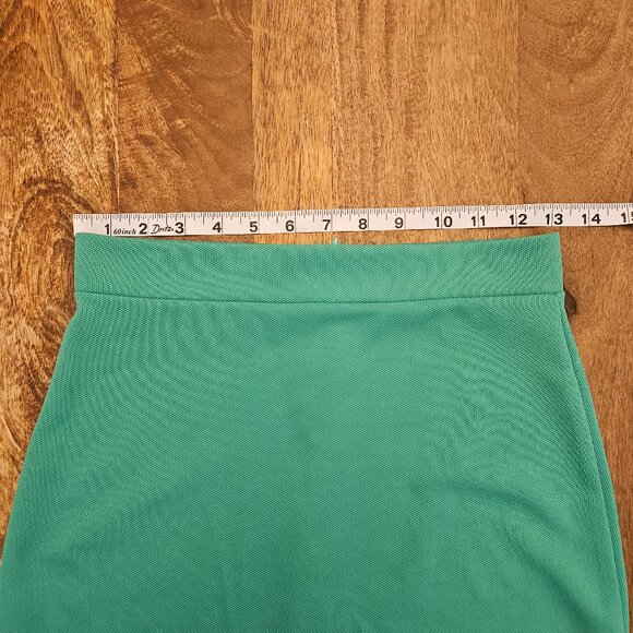 Be.You.Tiful Pencil Skirt Womens M Turquoise/Teal Bodycon Textured - Picture 2 of 6